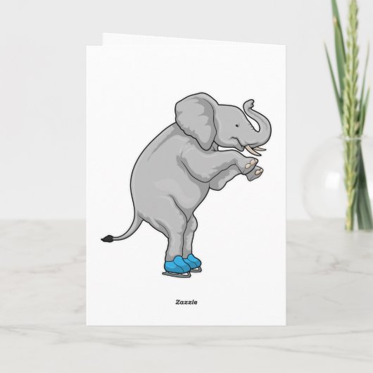 象のアイススケート カード (裏面)