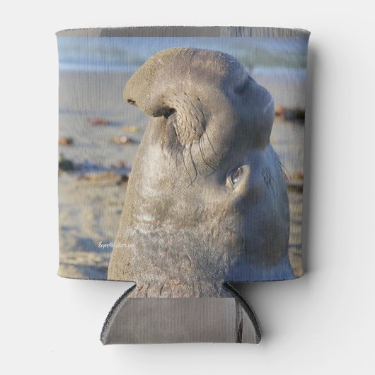 象のアザラシの雄牛 缶クーラー (正面)