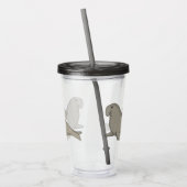 象のアザラシ漫画イラストレーション アクリルタンブラー (左)