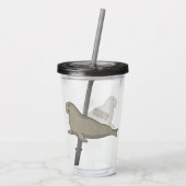 象のアザラシ漫画イラストレーション アクリルタンブラー (裏面)