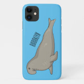 象のアザラシ漫画イラストレーション Case-Mate iPhoneケース (裏面)