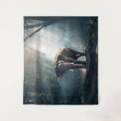 象のアフリカのサファリの森林タペストリー タペストリー (正面)