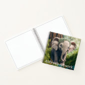 象のアートワーク ノートブック (内部)