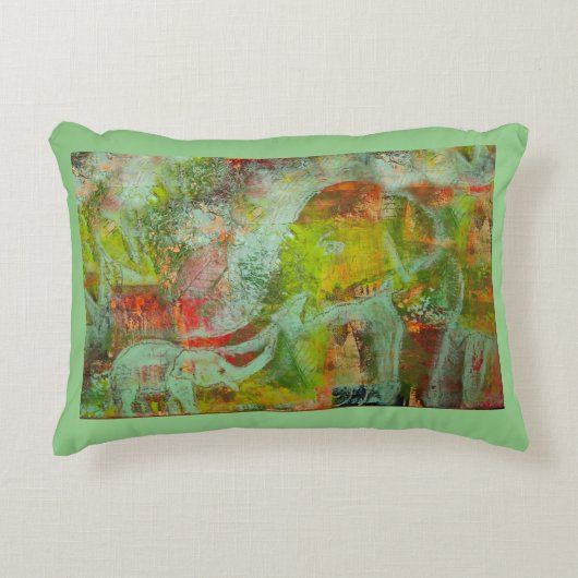 象のイメージのアクセントの枕 アクセントクッション (正面)