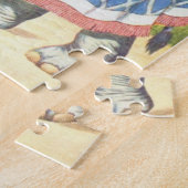 象のイラストレーションのヴィンテージの児童図書 ジグソーパズル (側面)