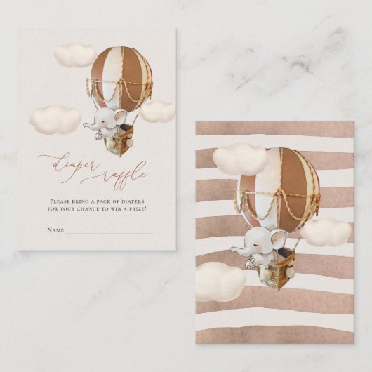 象のオムツくじチケット同封カード エンクロージャーカード (正面/裏面)