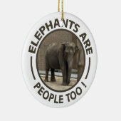 象のオーナメント-カスタマイズ セラミックオーナメント (右)