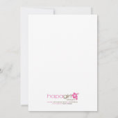 象のカスタム写真誕生会の招待 招待状 (裏面)