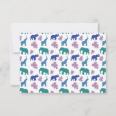 象のカラフルサンキューカード – カスタマイズ可能 サンキューカード (裏面)