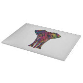 象のカラフル漫画 カッティングボード (角)