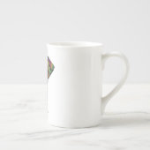 象のカラフル漫画 ボーンチャイナマグカップ (右)