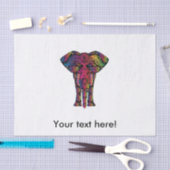 象のカラフル漫画 薄葉紙 (クラフト)