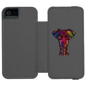 象のカラフル漫画 INCIPIO iPhoneウォレットケース (フォリオオープン)