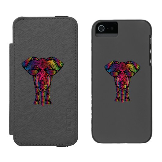 象のカラフル漫画 INCIPIO iPhoneウォレットケース (並び)