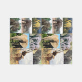 象のカラー写真 フリースブランケット (正面(横))