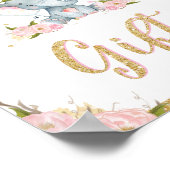 象のギフト看板ポスター 誕生日・ベビーシャワー ポスター (角)