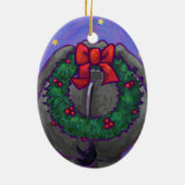 象のクリスマスのオーナメント セラミックオーナメント (裏面)