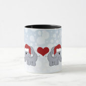 象のクリスマス コーヒーマグカップ (中央)