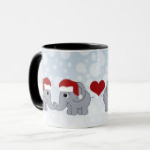 象のクリスマス コーヒーマグカップ (正面左)