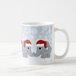 象のクリスマス コーヒーマグカップ