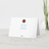 象のクリスマス シーズンカード (裏面)