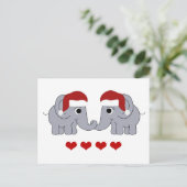 象のクリスマス シーズンポストカード (スタンド正面)