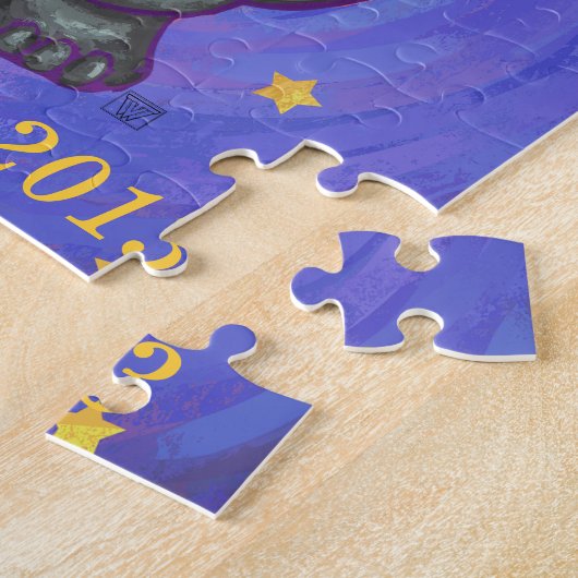 象のクリスマス ジグソーパズル (側面)