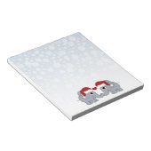 象のクリスマス ノートパッド (アングル)