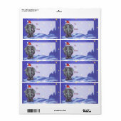 象のクリスマス ラベル (フルシート)