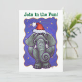 象のクリスマス 招待状 (スタンド正面)