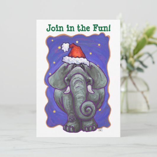 象のクリスマス 招待状 (スタンド正面)