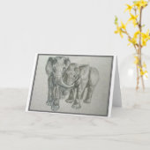 象のグリーテ空白のィングカード カード (黄色い花)