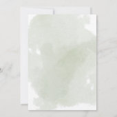 象のグリーン葉のベビーシャワー招待状 招待状 (裏面)