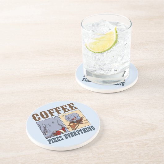 象のコおもしろいーヒーがすべての漫画を修正 コースター (側面)
