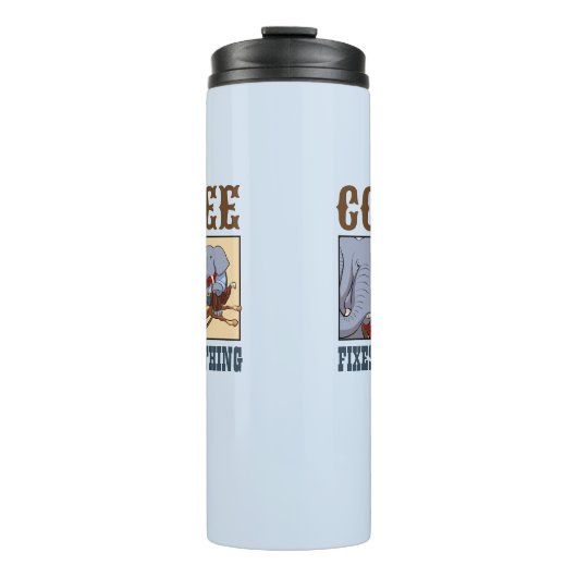 象のコおもしろいーヒーがすべての漫画を修正 タンブラー (正面)