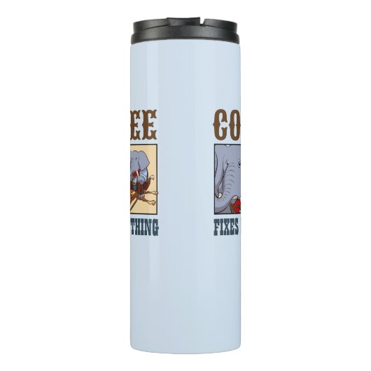 象のコおもしろいーヒーがすべての漫画を修正 タンブラー (裏面)