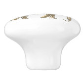 象のゴールドエレガントモノグラム名前 セラミックノブ (側面)