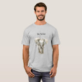 象のサファリ動物 Tシャツ (正面フル)