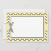 象のシェブロンの黄色いプリントは感謝していしています サンキューカード (裏面)