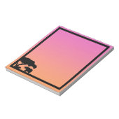 象のシルエットが夕暮れ ノートパッド (回転)