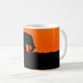 象のシルエットでマグカップ コーヒーマグカップ (正面右)