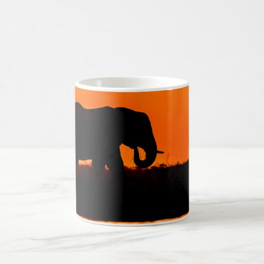 象のシルエットでマグカップ コーヒーマグカップ (中央)