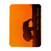 象のシルエットを持つ冷蔵庫用マグネット マグネット (縦)