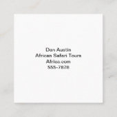 象のシルエット付き名刺 スクエア名刺 (裏面)