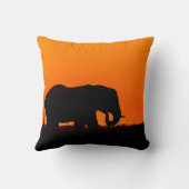 象のシルエット クッション (裏面)