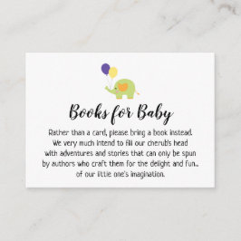 象のシンプルブックリクエストの挿入カード付き エンクロージャーカード