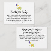 象のシンプルブックリクエストの挿入カード付き エンクロージャーカード (正面/裏面)