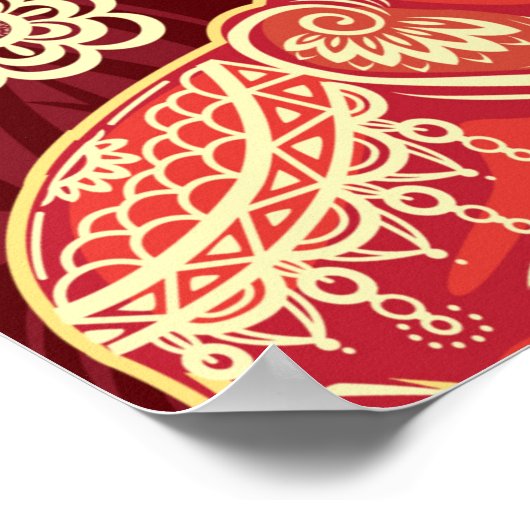 象のシームレスパターン ポスター (角)