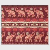 象のシームレスパターン ラッピングペーパー (フラット)