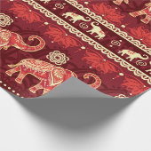 象のシームレスパターン ラッピングペーパー (角)